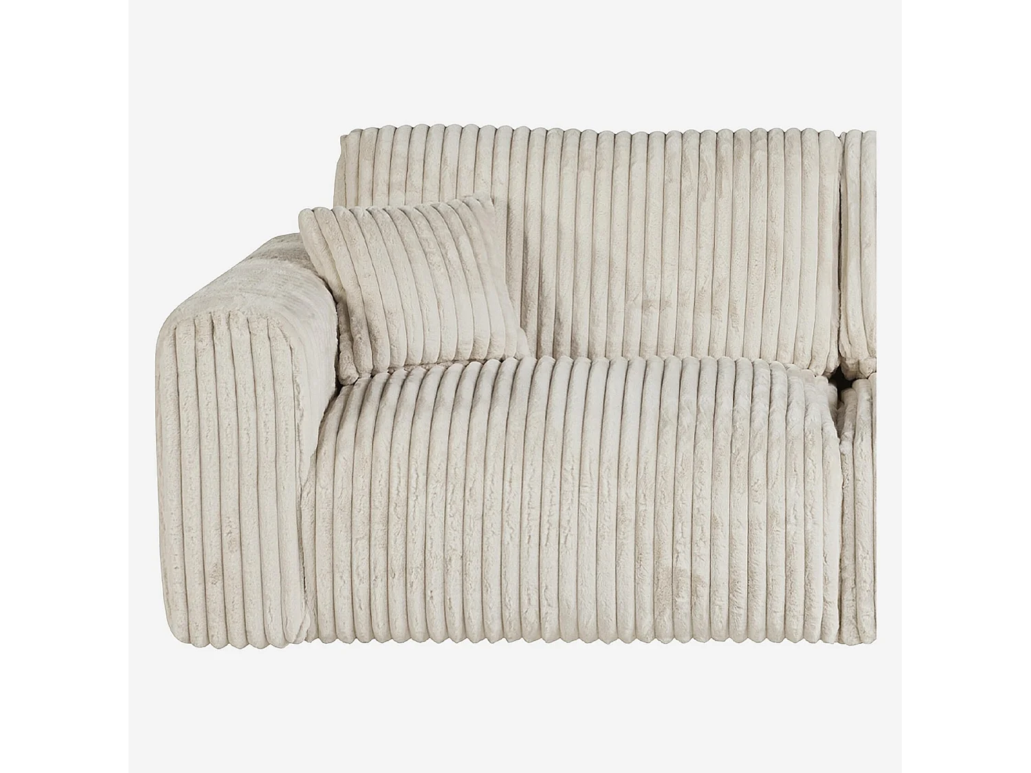 Habitat - Canapé 4 places en tissu côtelé - Beige meringue - Aleya