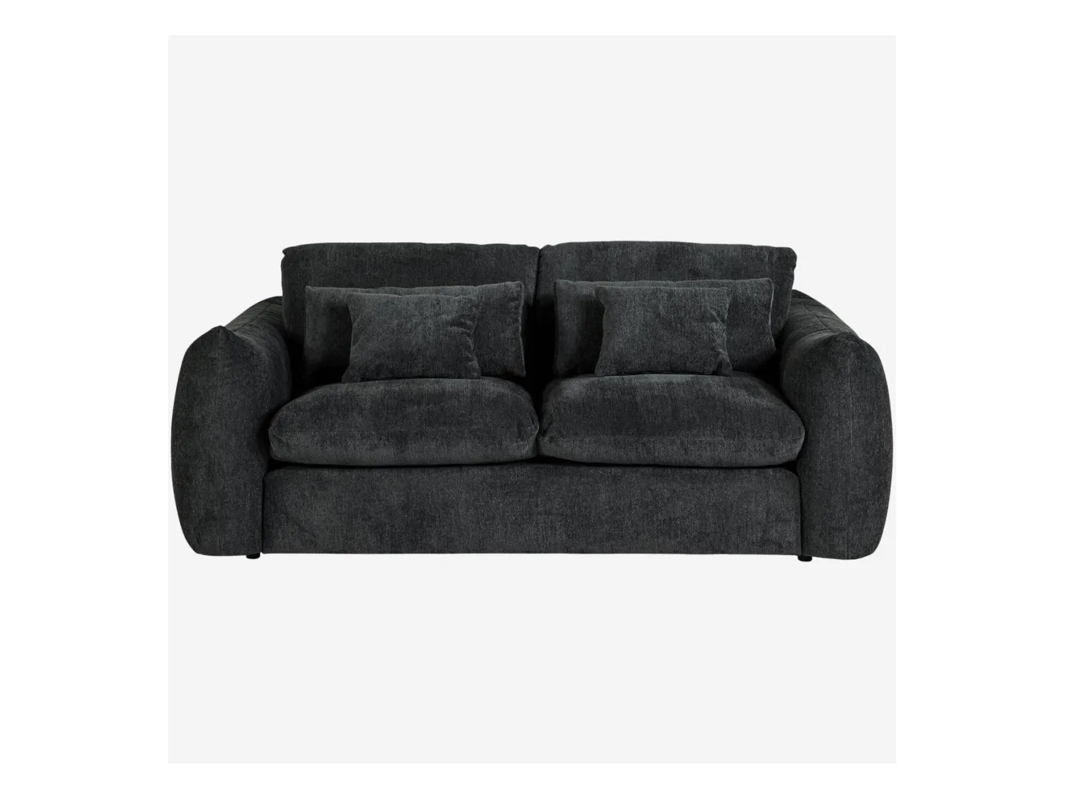 Habitat - Canapé 3 places en tissu chenille - Gris anthracite - Glenna