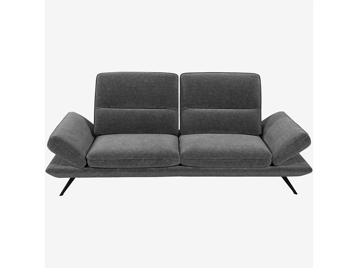 Habitat - Canapé 3 places en tissu avec dossier avance-recule - Gris ardoise - Ropio