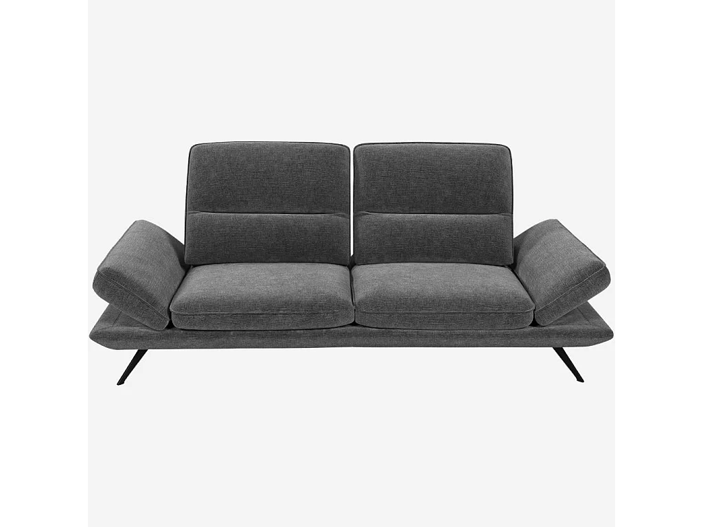 Habitat - Canapé 3 places en tissu avec dossier avance-recule - Gris ardoise - Ropio