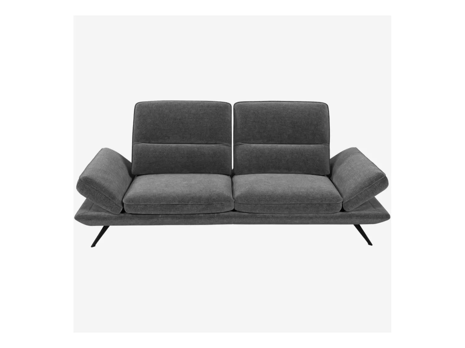 Habitat - Canapé 3 places en tissu avec dossier avance-recule - Gris ardoise - Ropio