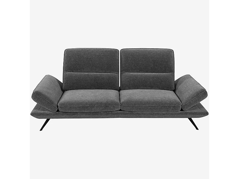 Habitat - Canapé 3 places en tissu avec dossier avance-recule - Gris ardoise - Ropio