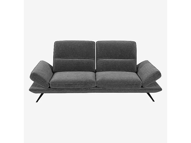 Habitat - Canapé 3 places en tissu avec dossier avance-recule - Gris ardoise - Ropio