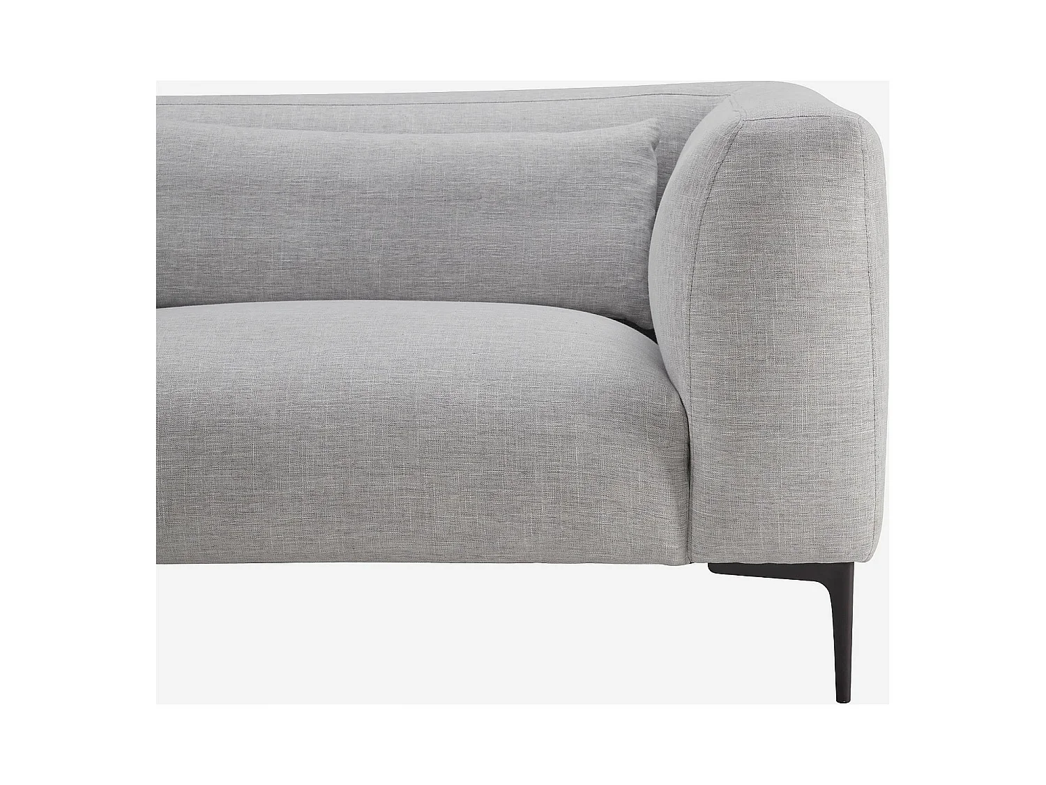 Habitat - Canapé d'angle gauche avec coton et lin garni de plumes - Gris perle - Tessie