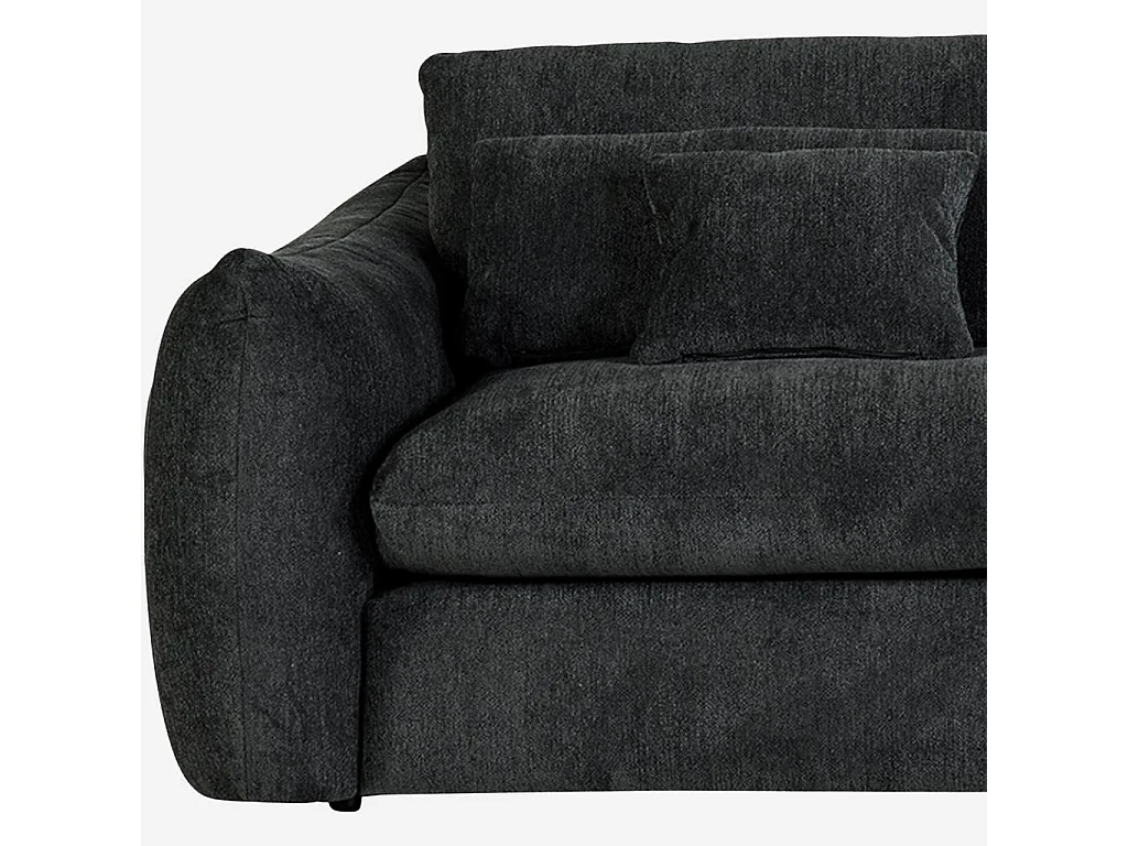 Habitat - Canapé 4 places en tissu chenille - Gris anthracite - Glenna