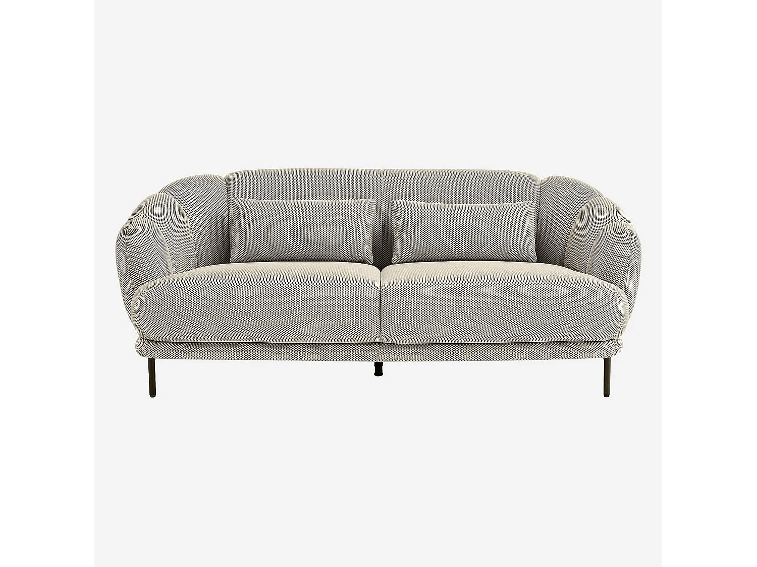 Habitat - Canapé 3 places en tissu 3D et dossier garni de plumes - Sable - Design by Federica Francini - Paraty