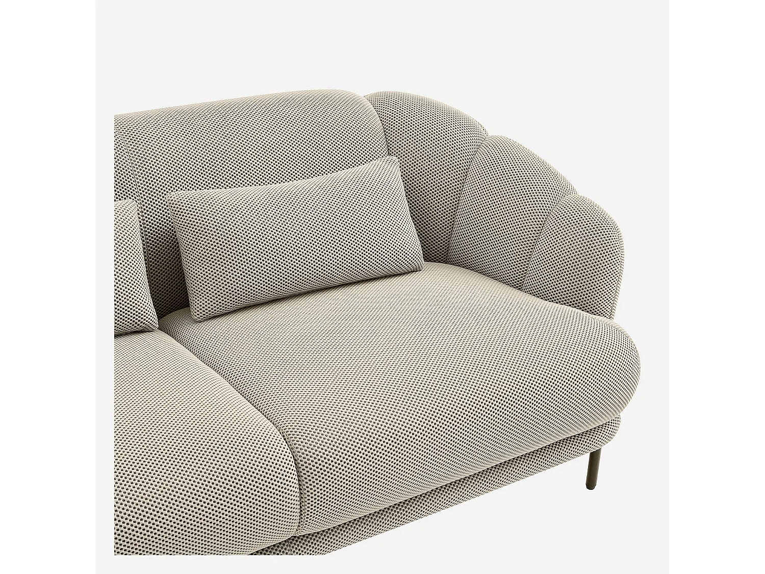 Habitat - Canapé 3 places en tissu 3D et dossier garni de plumes - Sable - Design by Federica Francini - Paraty