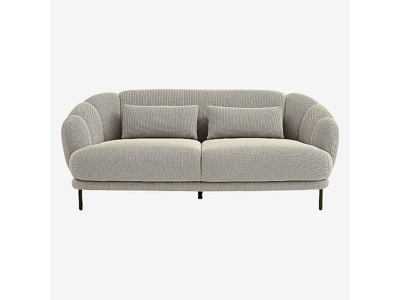 Habitat - Canapé 3 places en tissu 3D et dossier garni de plumes - Sable - Design by Federica Francini - Paraty