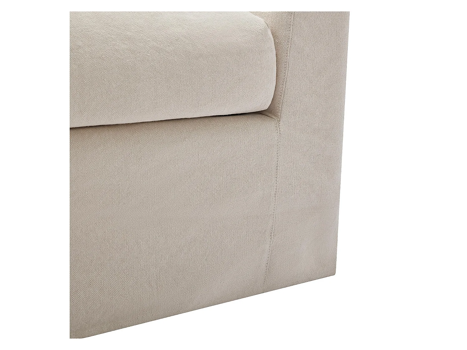 Habitat - Canapé 3 places déhoussable en coton et lin garni de plumes - Sable blanc - Ostuni