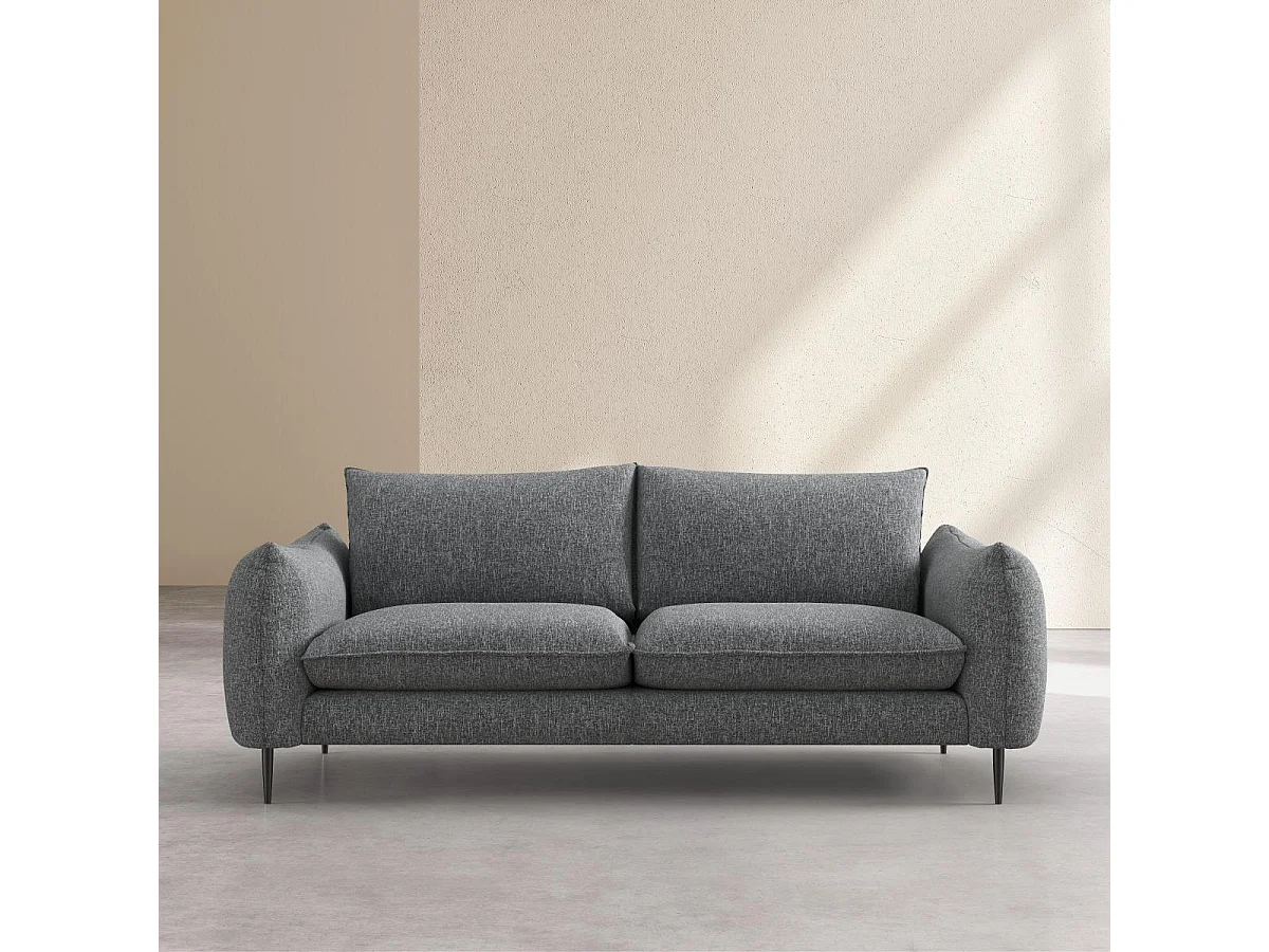 Habitat - Canapé 3 places en tissu - Gris chiné - Ketlyn