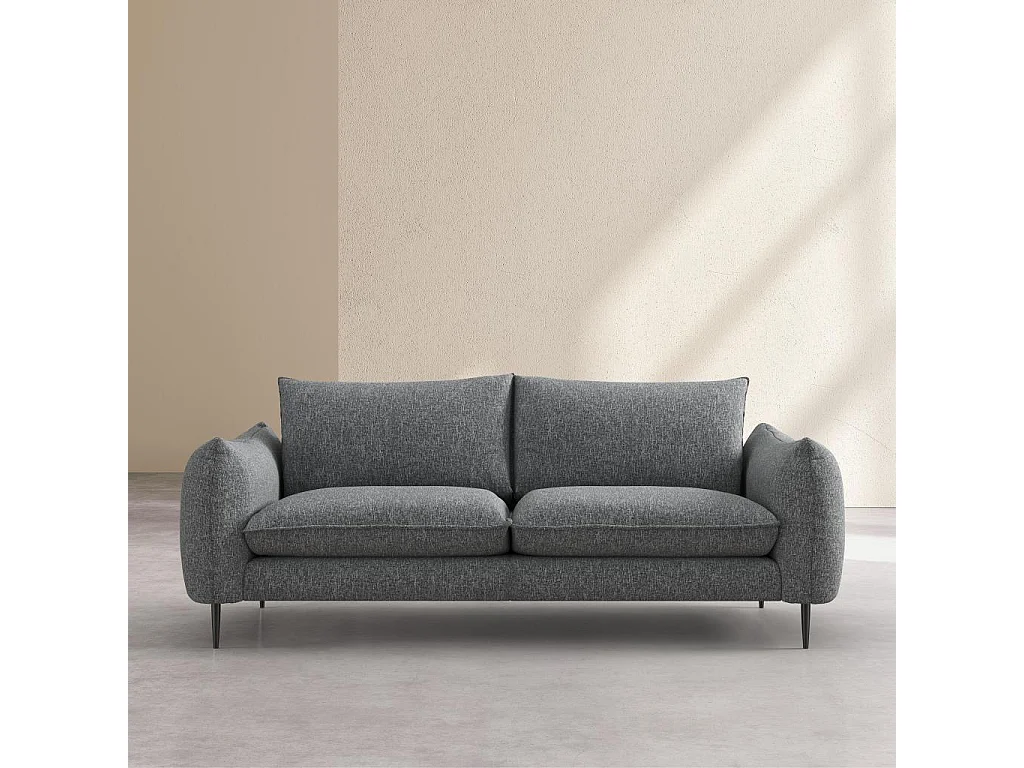 Habitat - Canapé 3 places en tissu - Gris chiné - Ketlyn