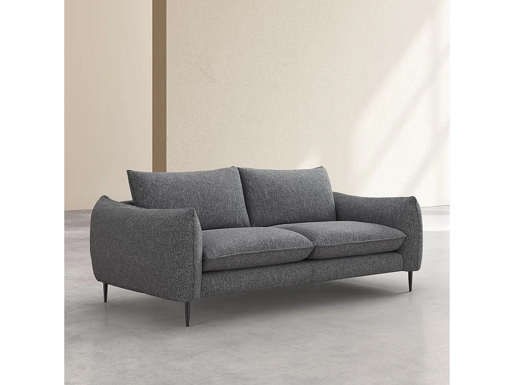 Habitat - Canapé 3 places en tissu - Gris chiné - Ketlyn