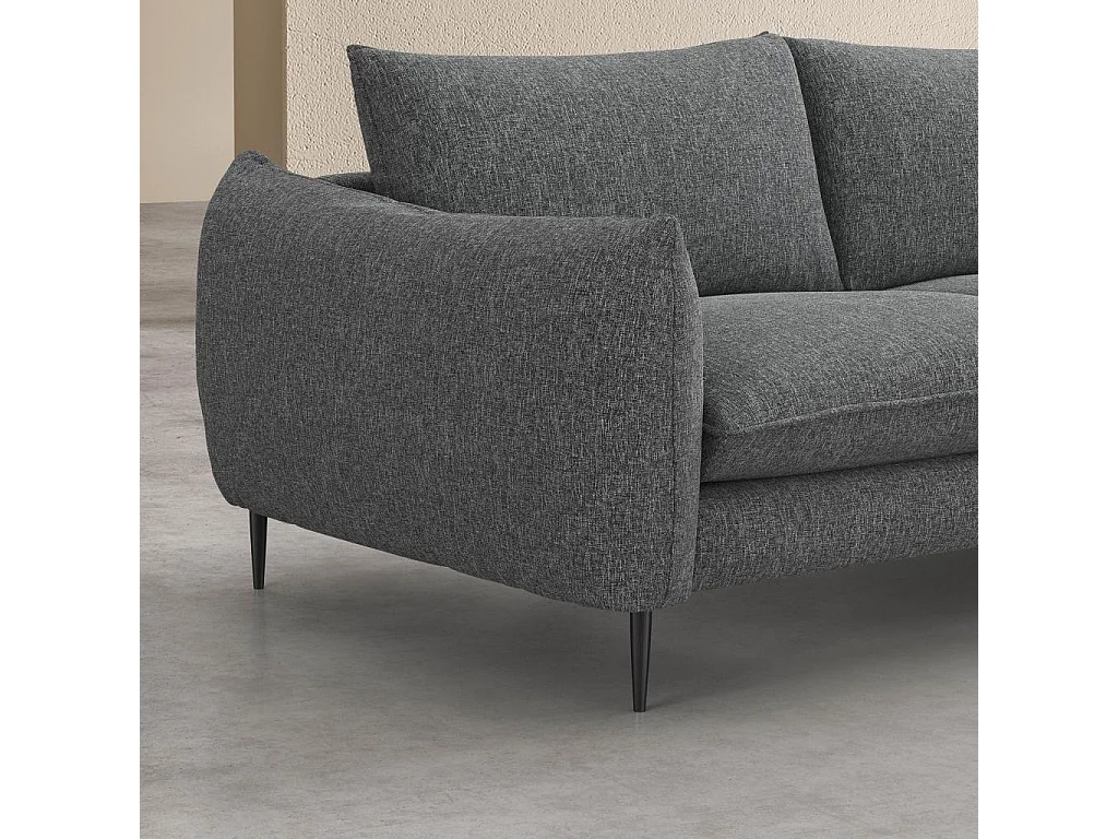Habitat - Canapé 3 places en tissu - Gris chiné - Ketlyn