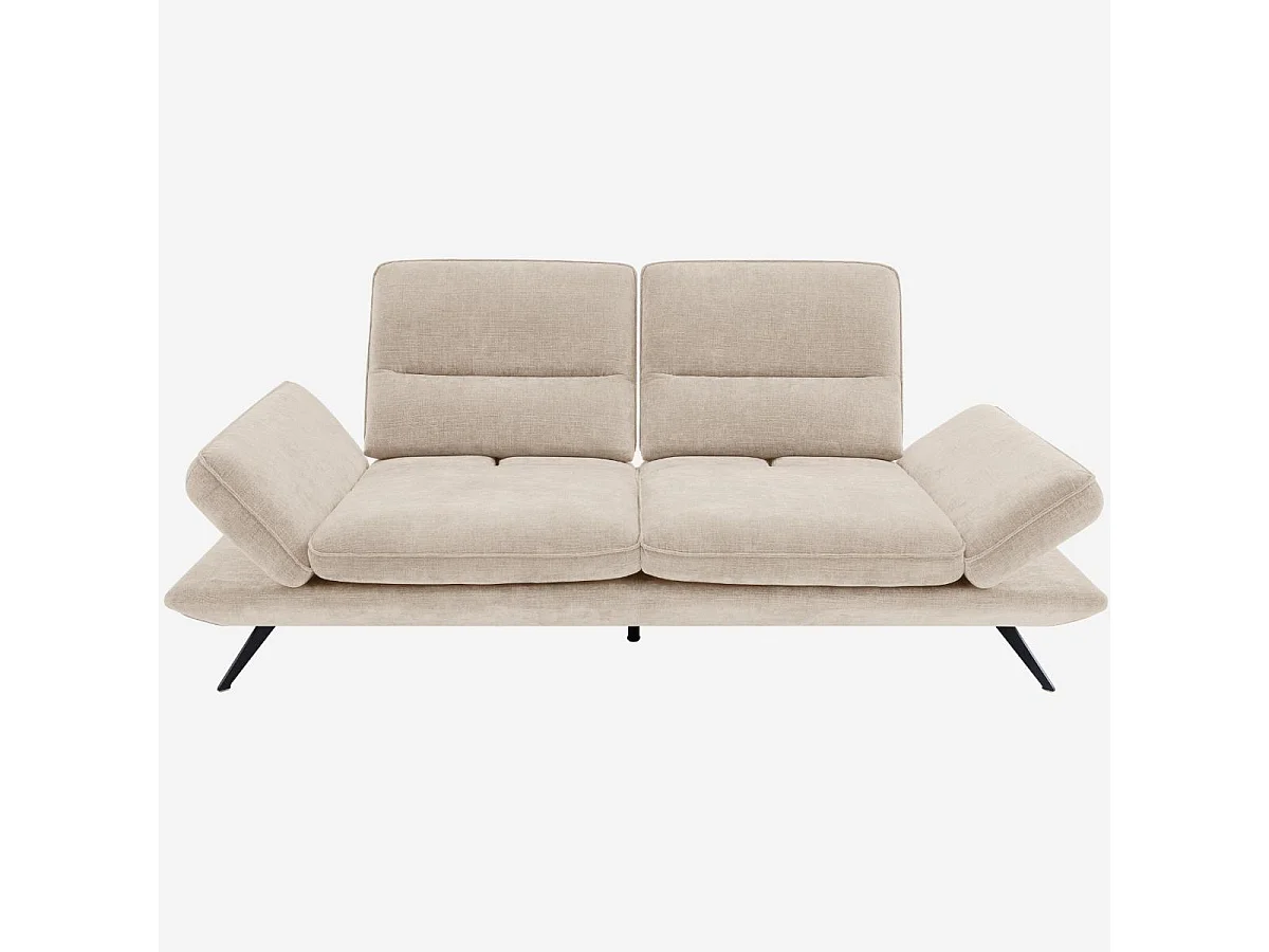 Habitat - Canapé 3 places en tissu avec dossier avance-recule - Crème - Ropio