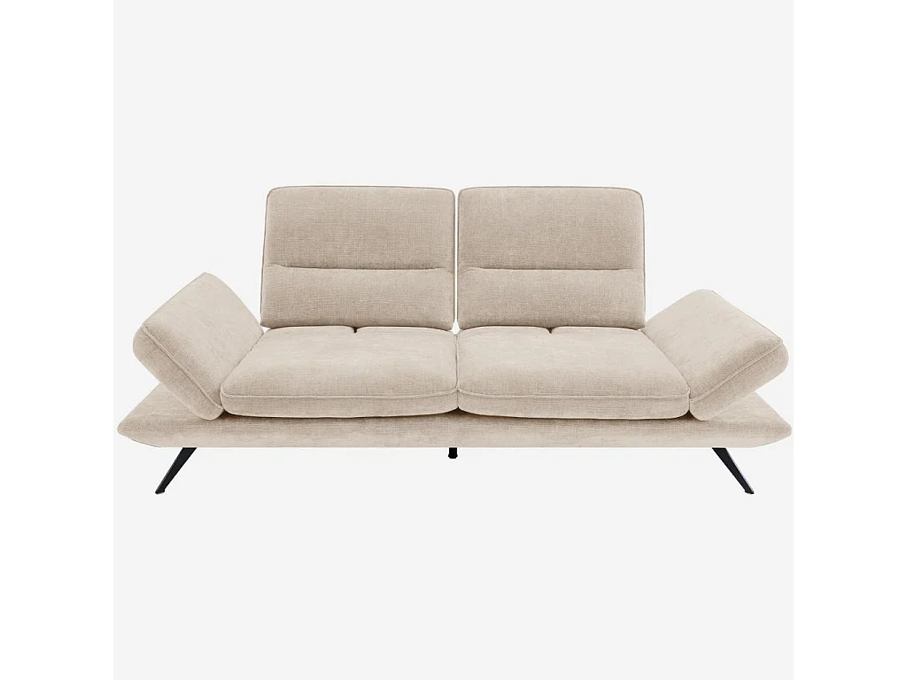 Habitat - Canapé 3 places en tissu avec dossier avance-recule - Crème - Ropio