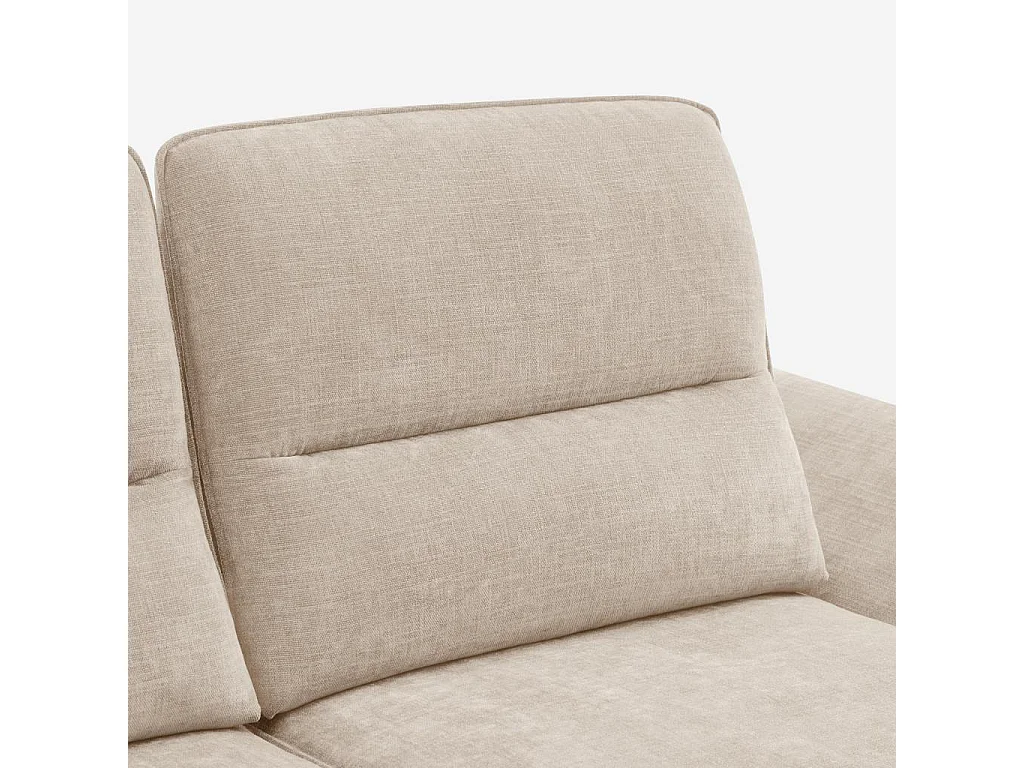 Habitat - Canapé 3 places en tissu avec dossier avance-recule - Crème - Ropio