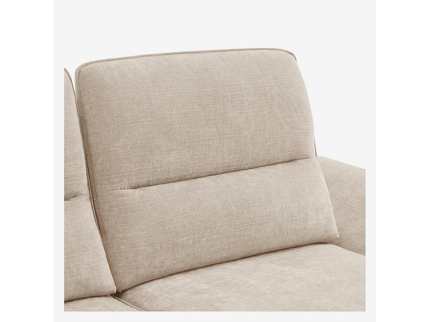 Canapé 3 places en tissu avec dossier avance-recule - Crème