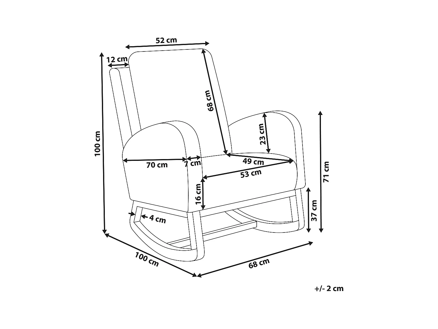 Poltrona a dondolo ALSTA Bouclé Beige