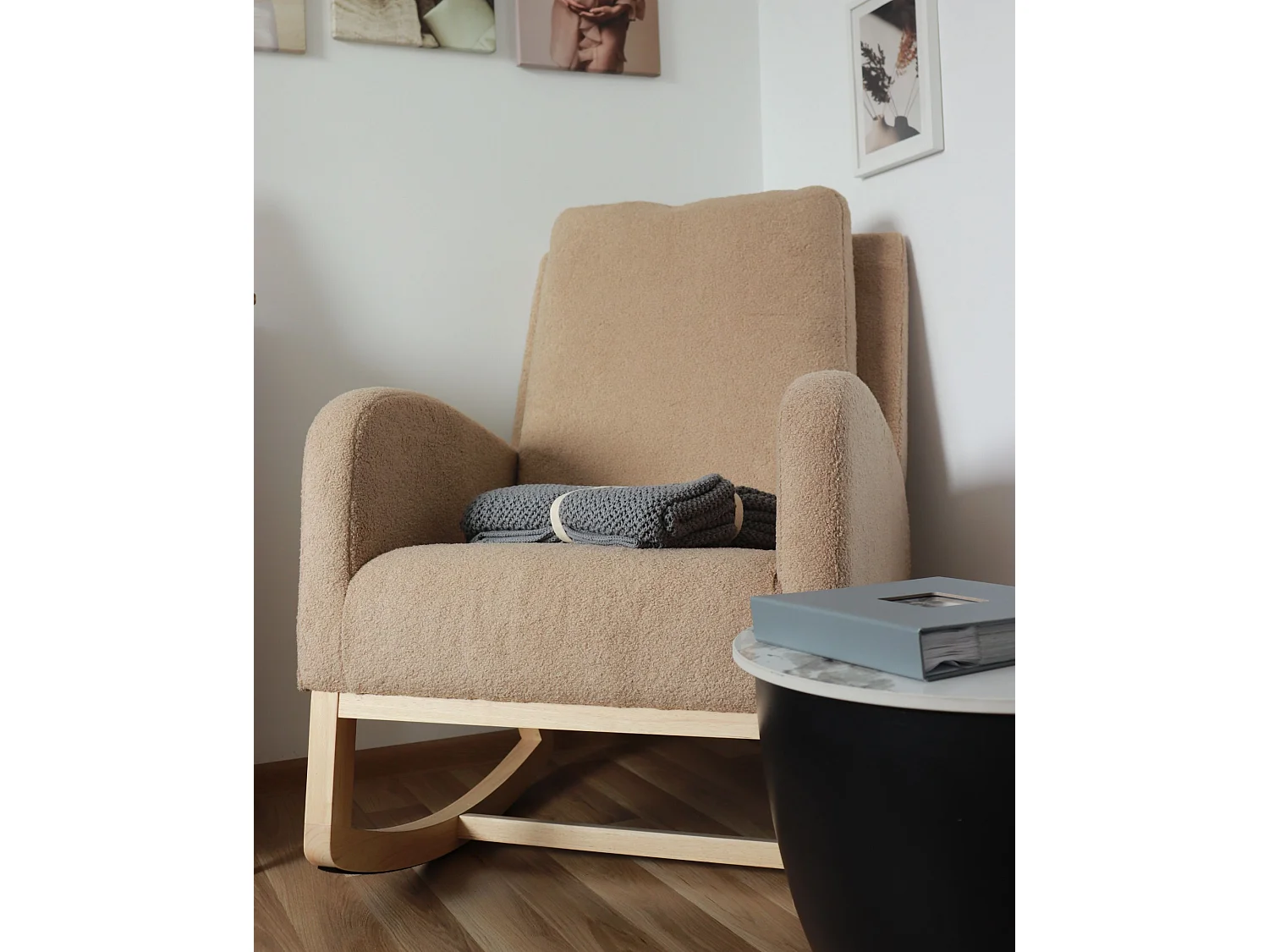 Rocking Chair ALSTA Boucle Beige