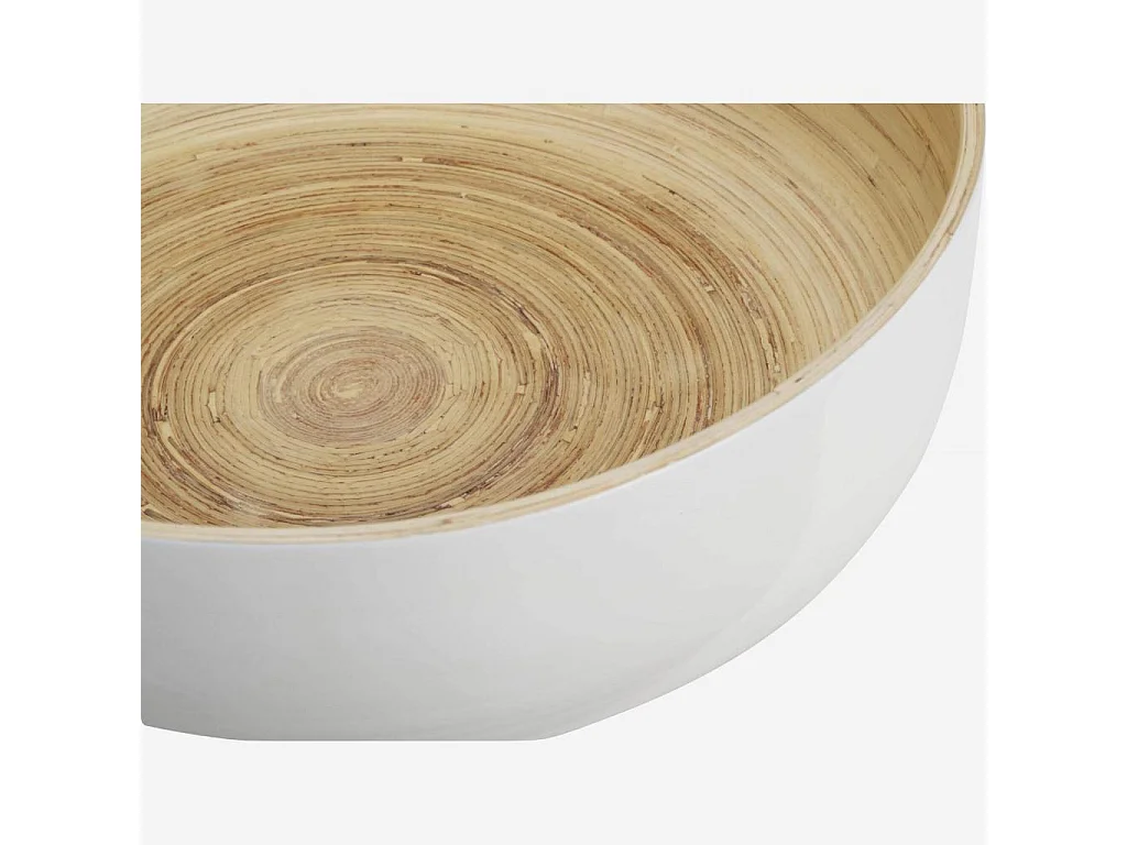 Habitat - Saladier en bambou - 30 cm - Blanc - Lau
