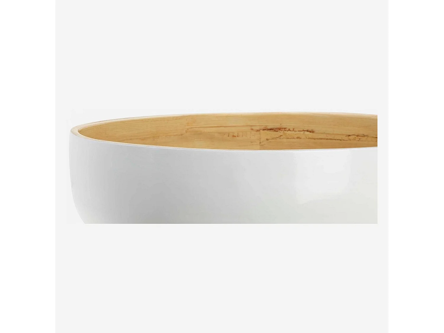 Saladier en bambou - 30 cm - Blanc