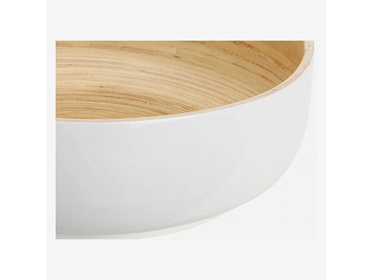 Saladier en bambou - 30 cm - Blanc