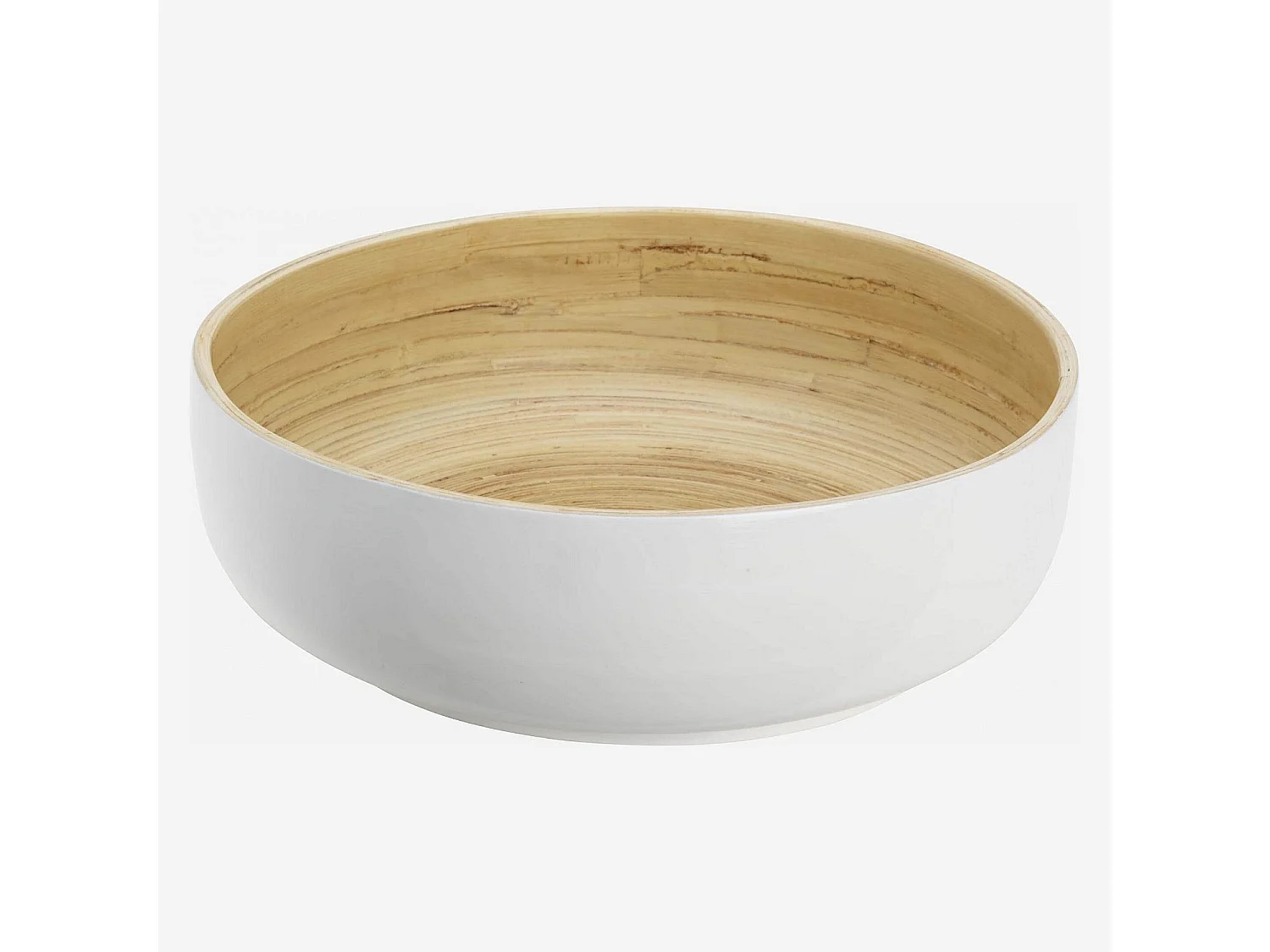 Saladier en bambou - 30 cm - Blanc