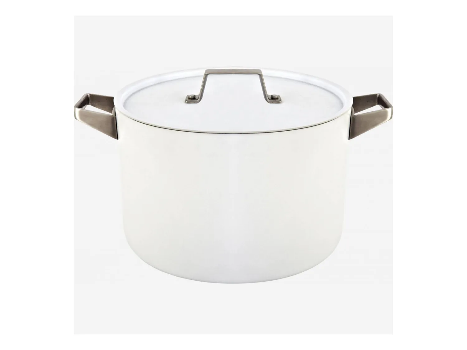Habitat - Marmite avec couvercle 26 cm en aluminium extérieur blanc et revêtement intérieur céramique - Denver II