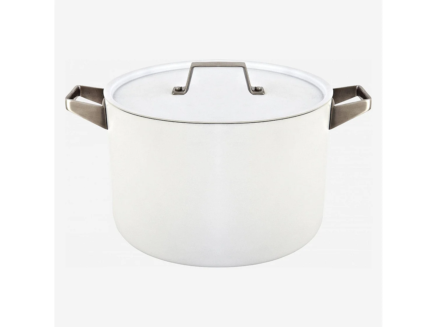 Habitat - Marmite avec couvercle 26 cm en aluminium extérieur blanc et revêtement intérieur céramique - Denver II