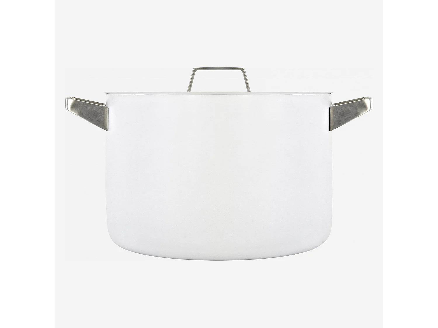 Habitat - Marmite avec couvercle 26 cm en aluminium extérieur blanc et revêtement intérieur céramique - Denver II