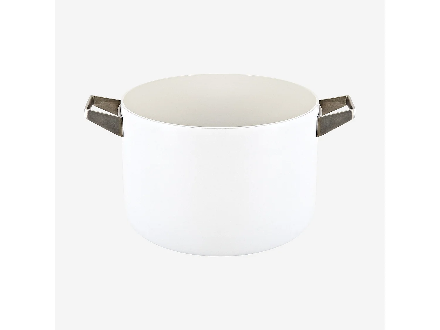 Habitat - Marmite avec couvercle 26 cm en aluminium extérieur blanc et revêtement intérieur céramique - Denver II