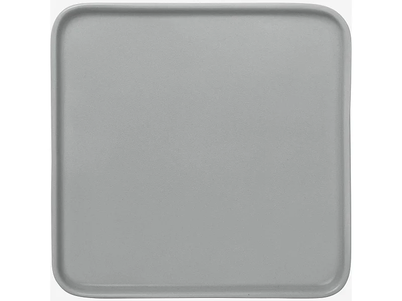 Habitat - Plateau carré en faïence - Gris - Alfred