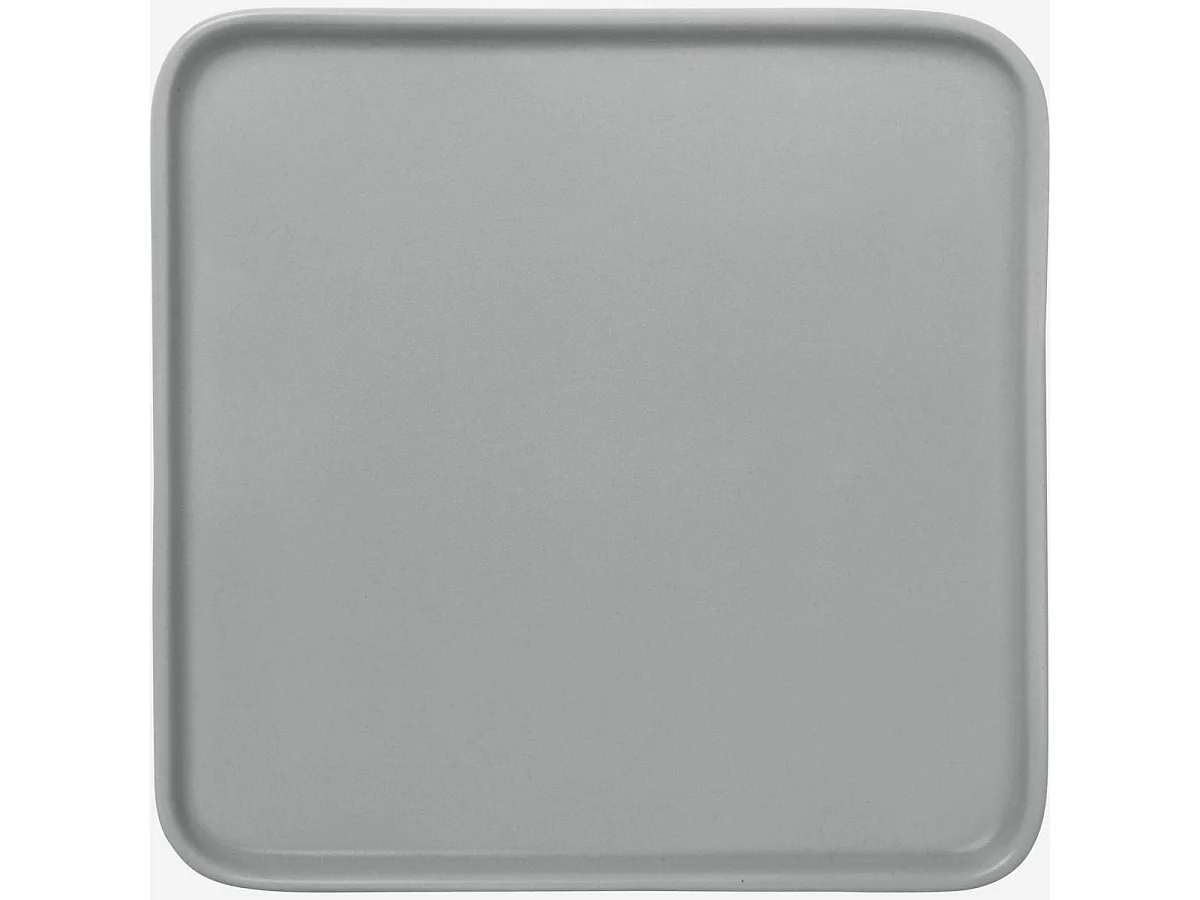 Habitat - Plateau carré en faïence - Gris - Alfred