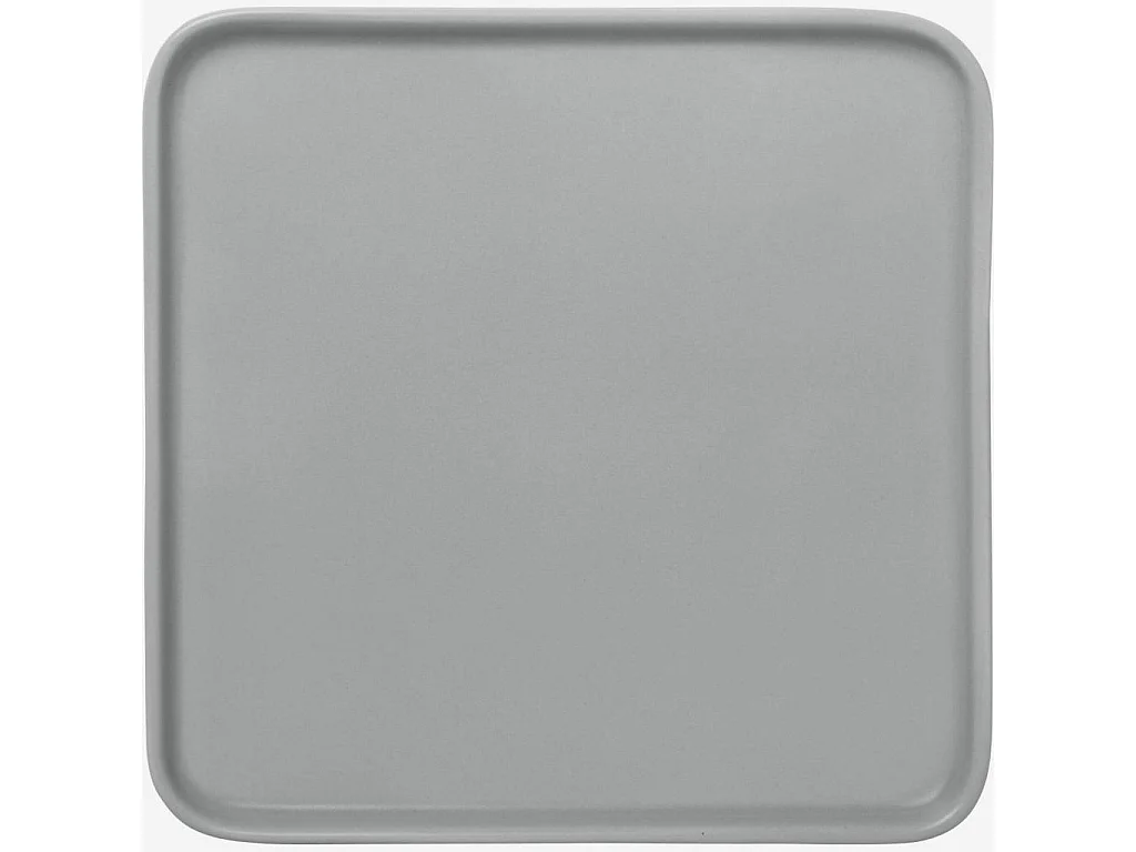 Habitat - Plateau carré en faïence - Gris - Alfred