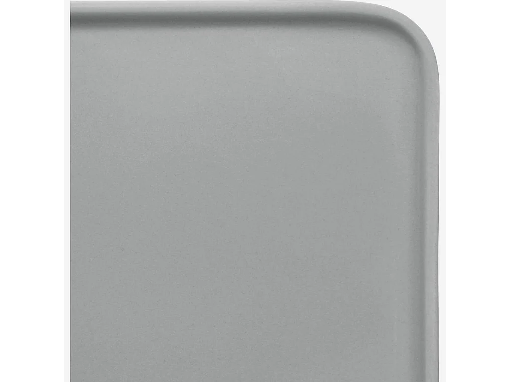 Habitat - Plateau carré en faïence - Gris - Alfred
