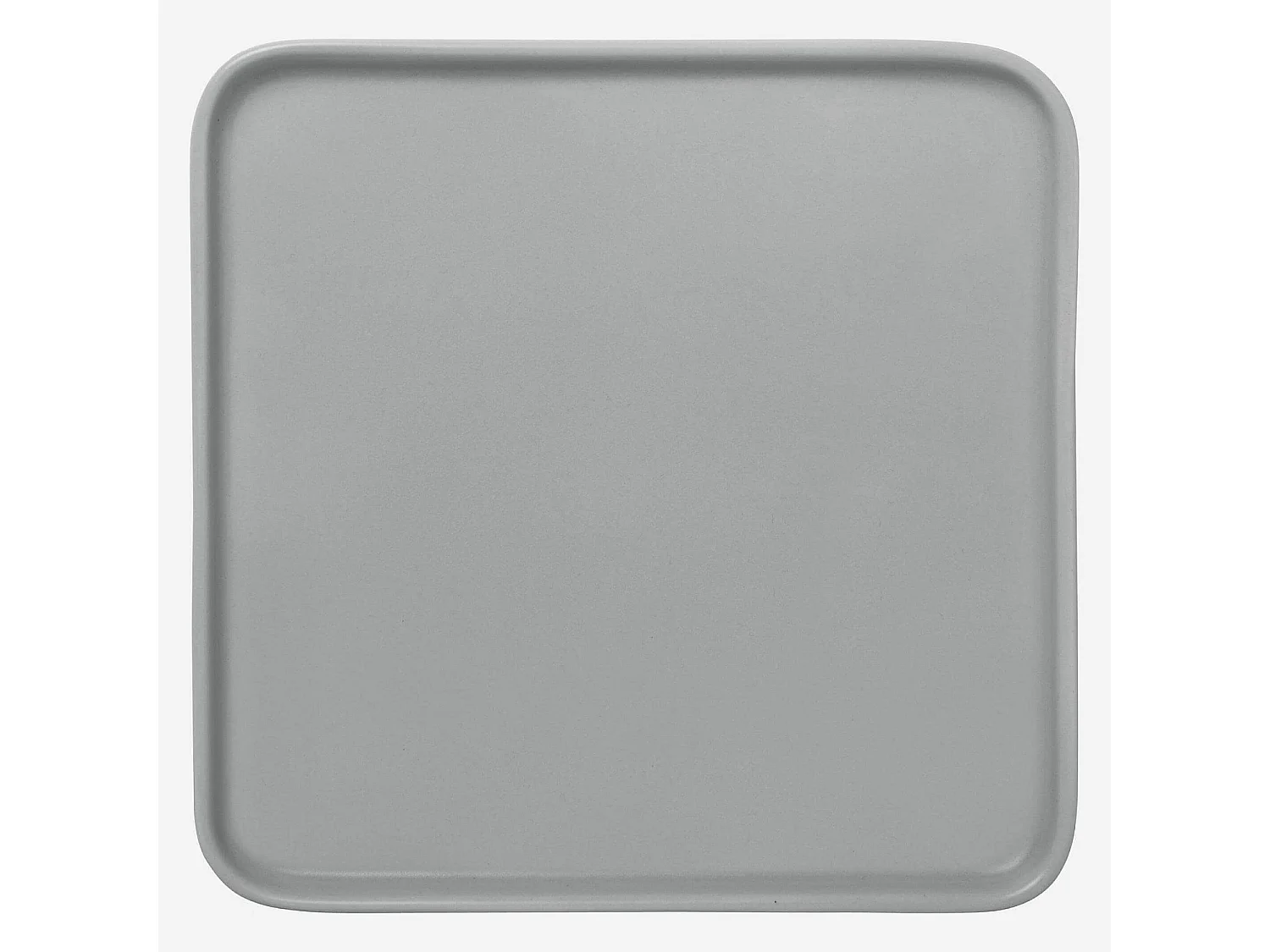 Plateau carré en faïence - Gris