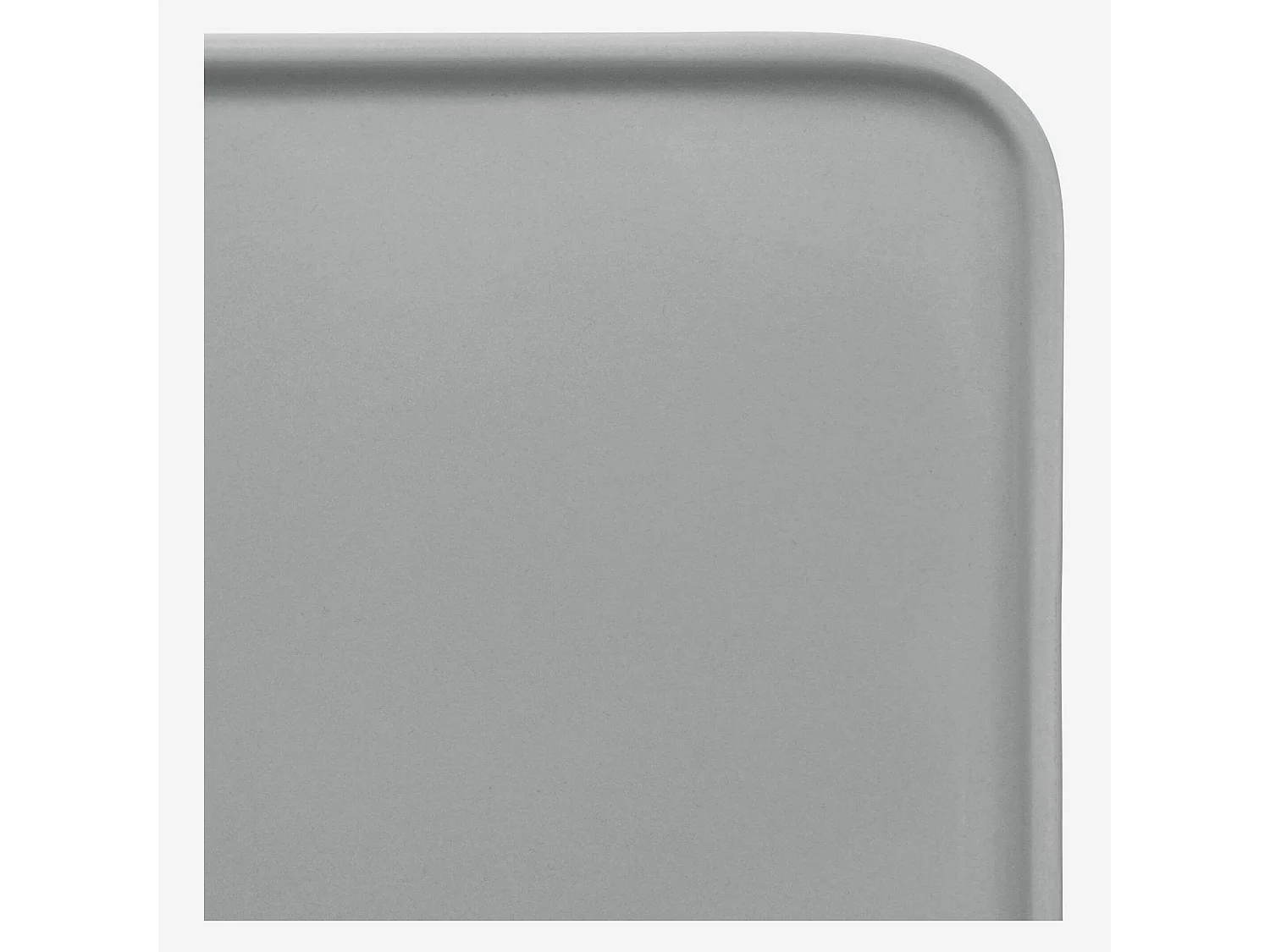 Plateau carré en faïence - Gris