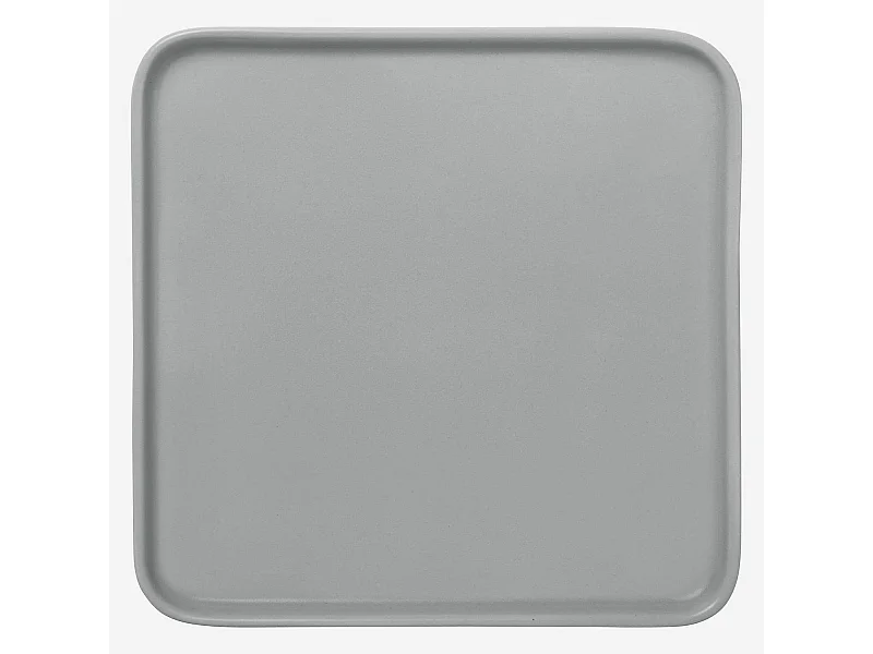 Habitat - Plateau carré en faïence - Gris - Alfred