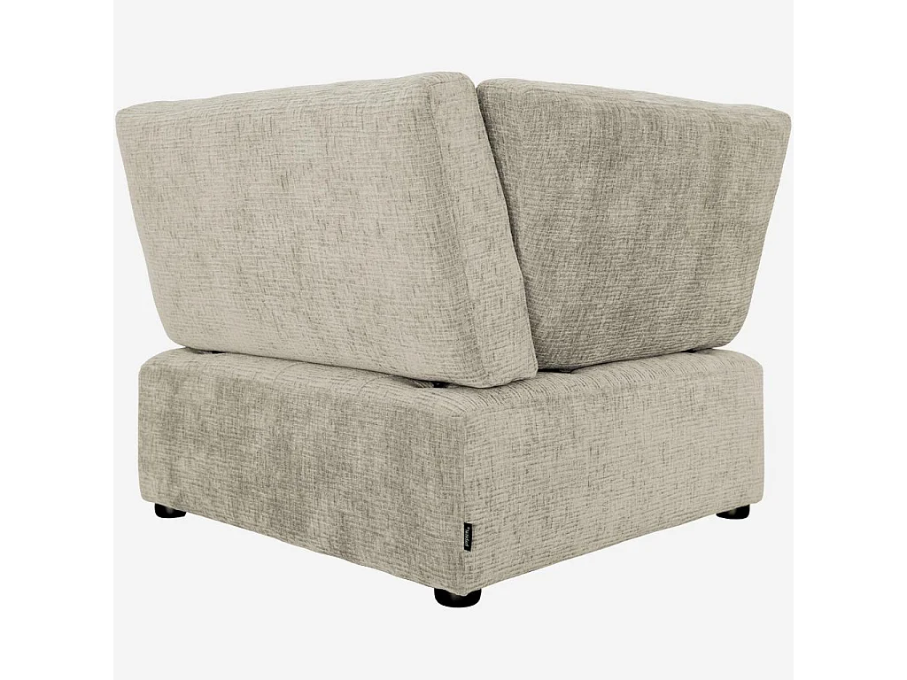 Habitat - Chauffeuse d'angle gauche en tissu texturé - Grège - Reiko