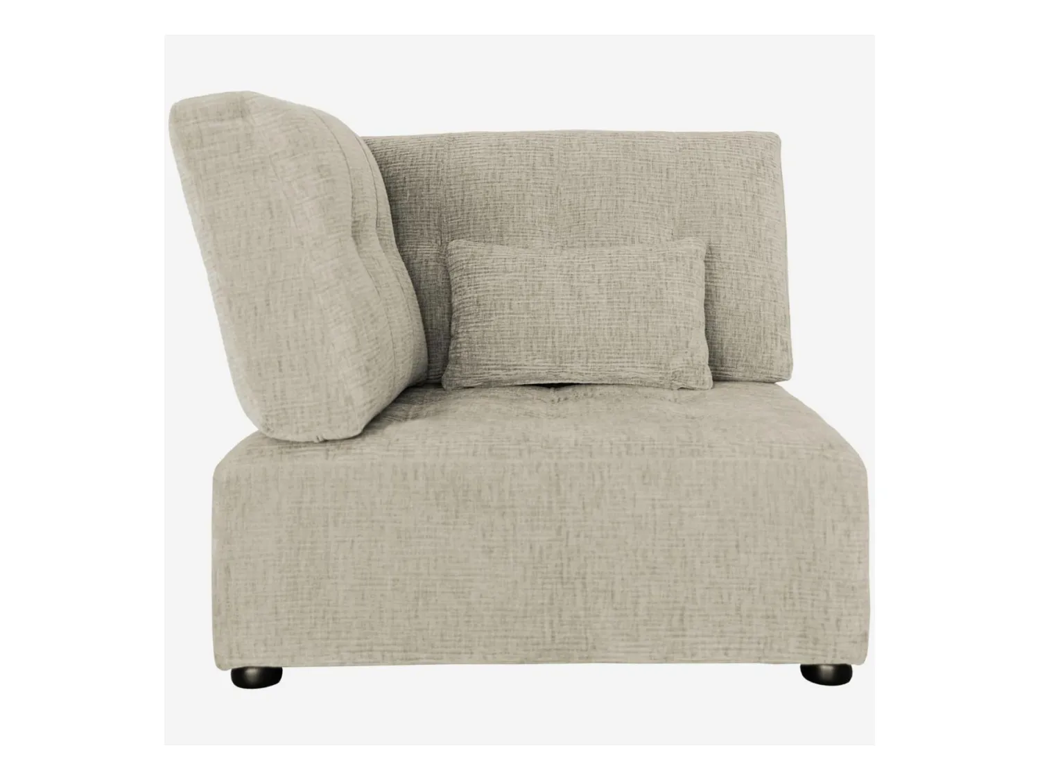 Habitat - Chauffeuse d'angle gauche en tissu texturé - Grège - Reiko