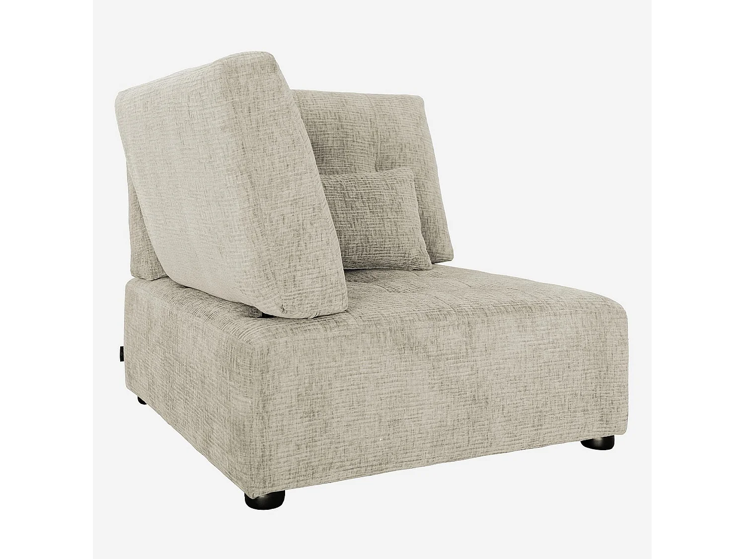 Habitat - Chauffeuse d'angle gauche en tissu texturé - Grège - Reiko