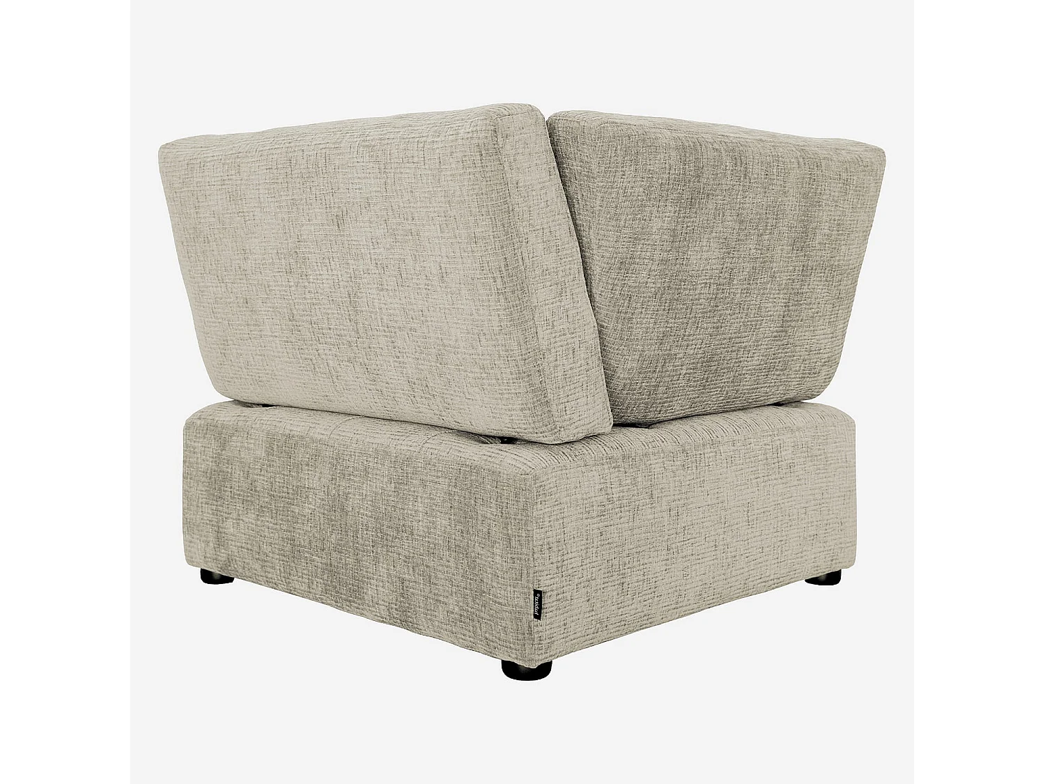 Habitat - Chauffeuse d'angle gauche en tissu texturé - Grège - Reiko