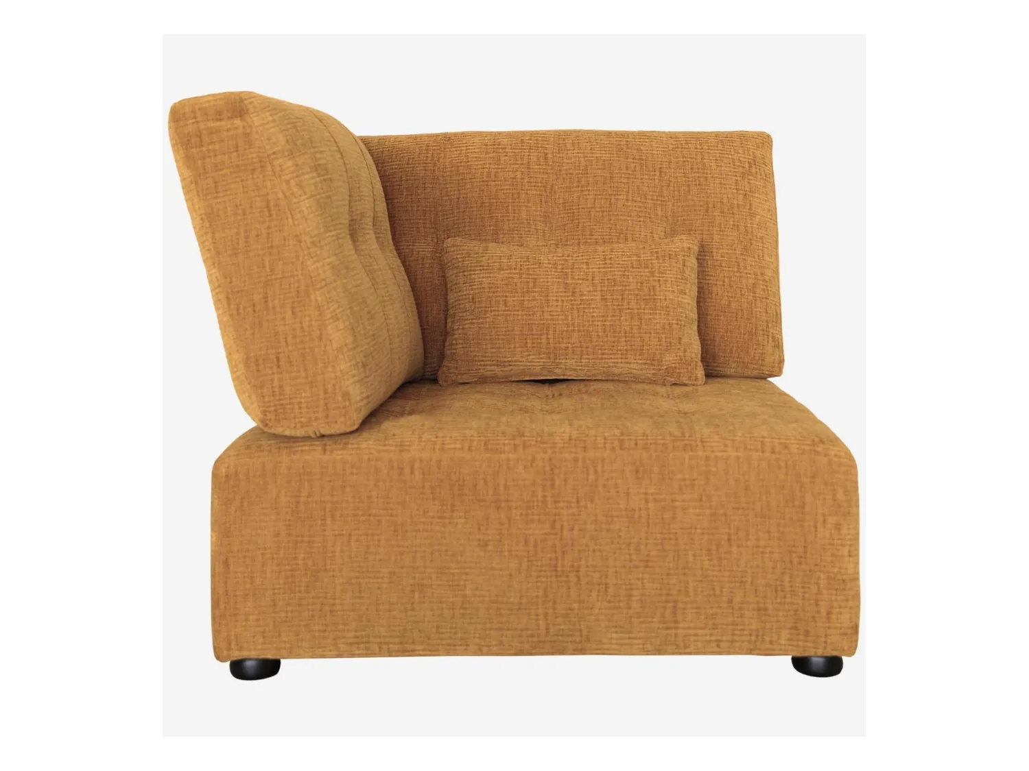 Habitat - Chauffeuse d'angle gauche en tissu texturé - Jaune argile - Reiko