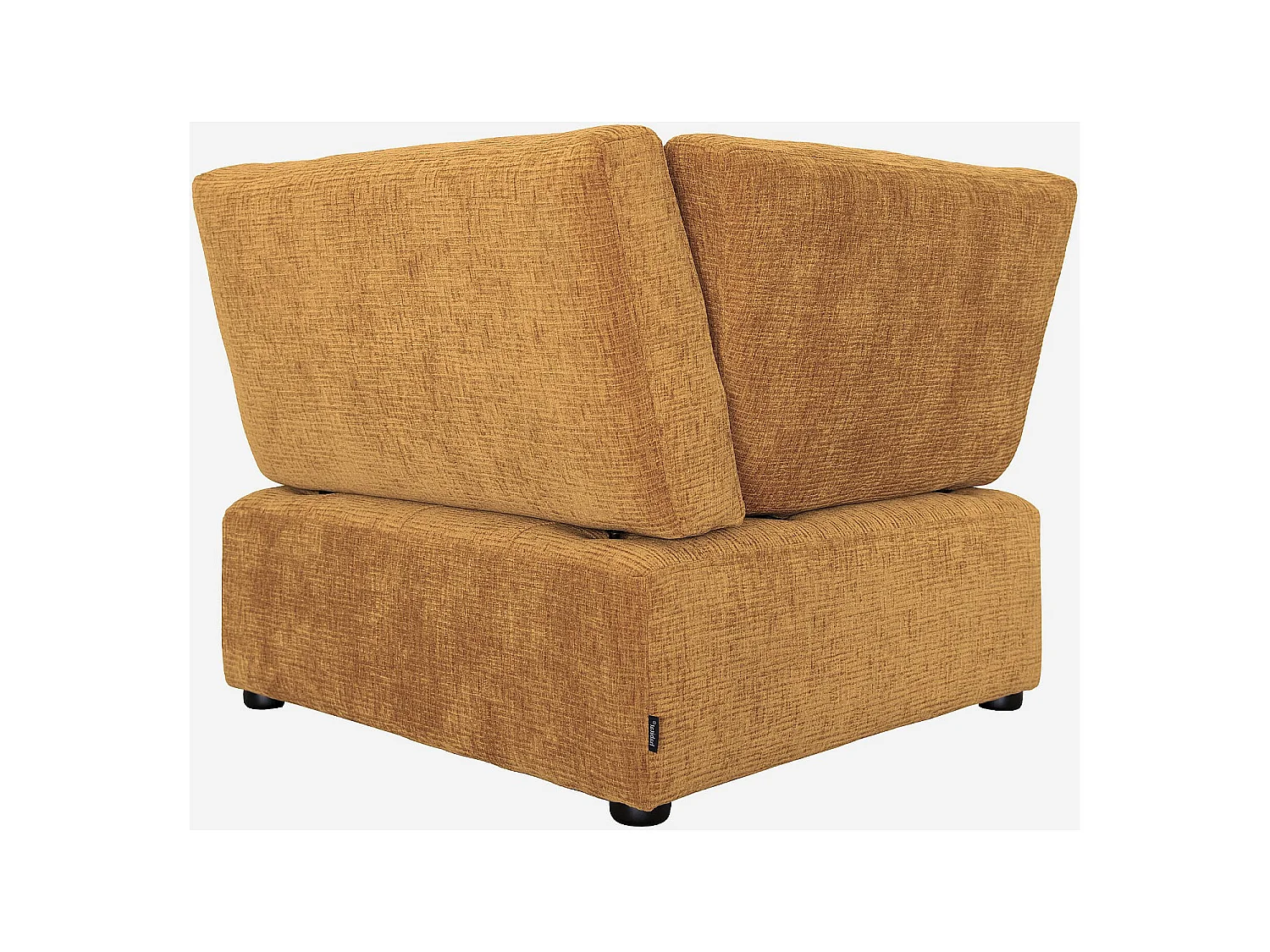 Habitat - Chauffeuse d'angle gauche en tissu texturé - Jaune argile - Reiko