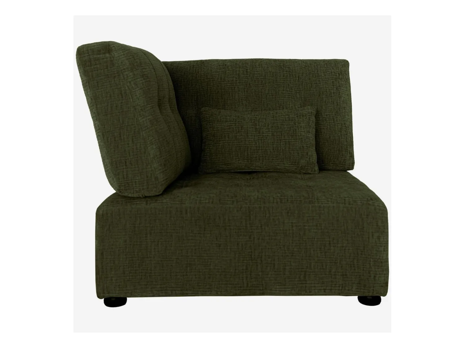 Habitat - Chauffeuse d'angle gauche en tissu texturé - Vert kaki - Reiko