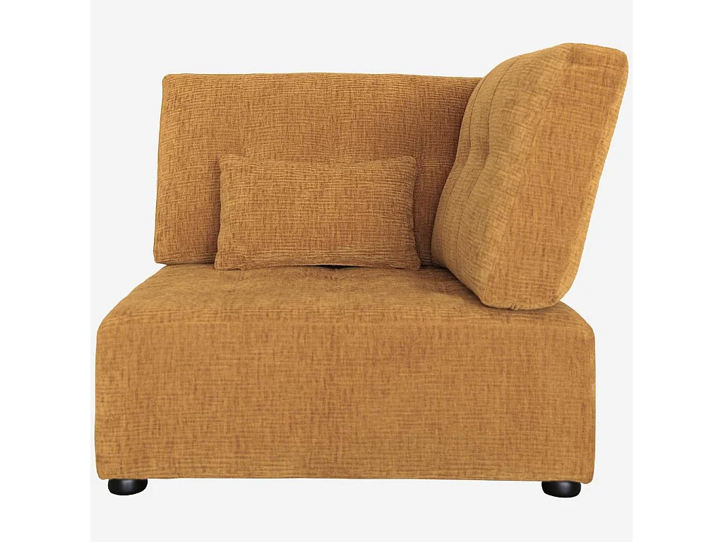 Habitat - Chauffeuse d'angle droit en tissu texturé - Jaune argile - Reiko