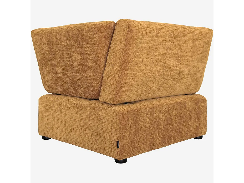 Habitat - Chauffeuse d'angle droit en tissu texturé - Jaune argile - Reiko