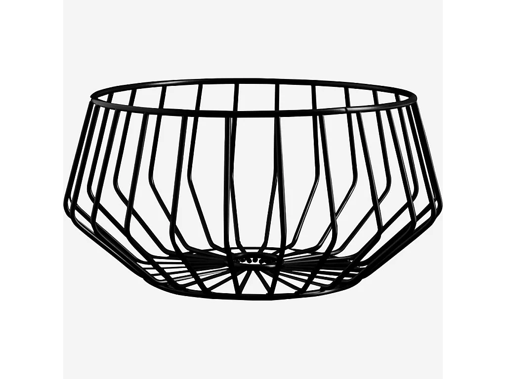 Habitat - Corbeille Métal - 27 cm - Noire - Mikado