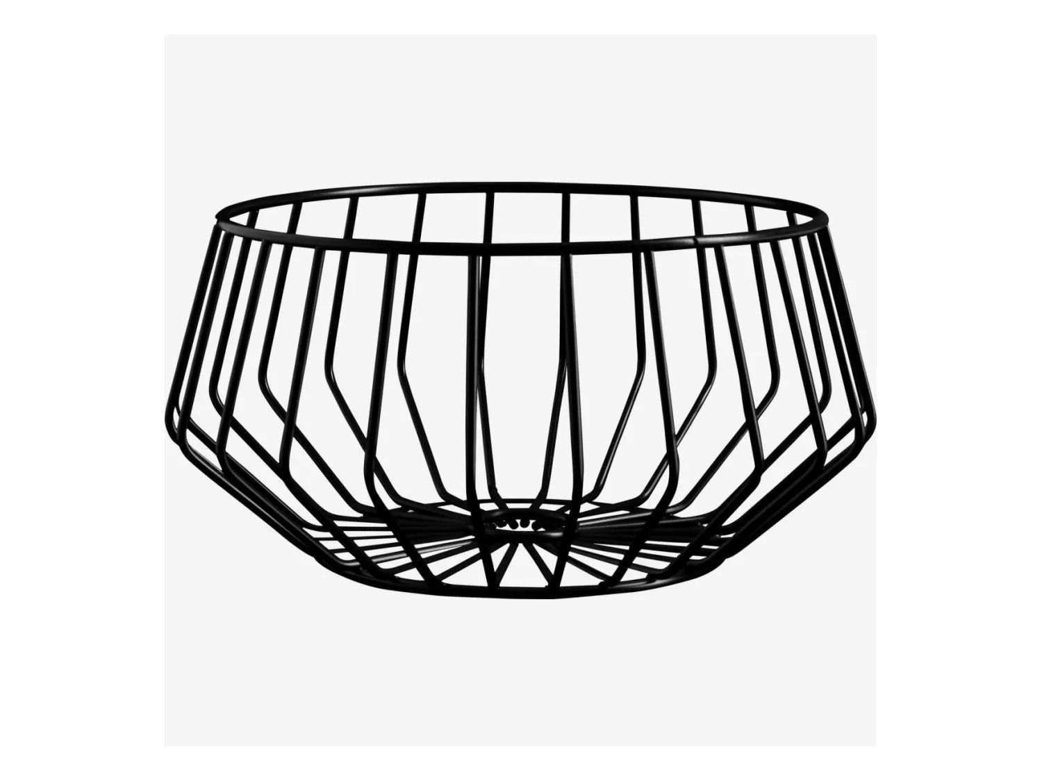Habitat - Corbeille Métal 27 cm - Noire - Mikado