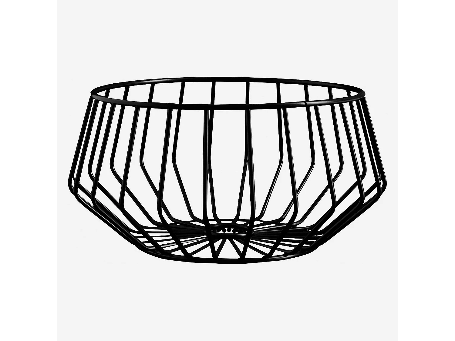 Habitat - Corbeille Métal - 27 cm - Noire - Mikado